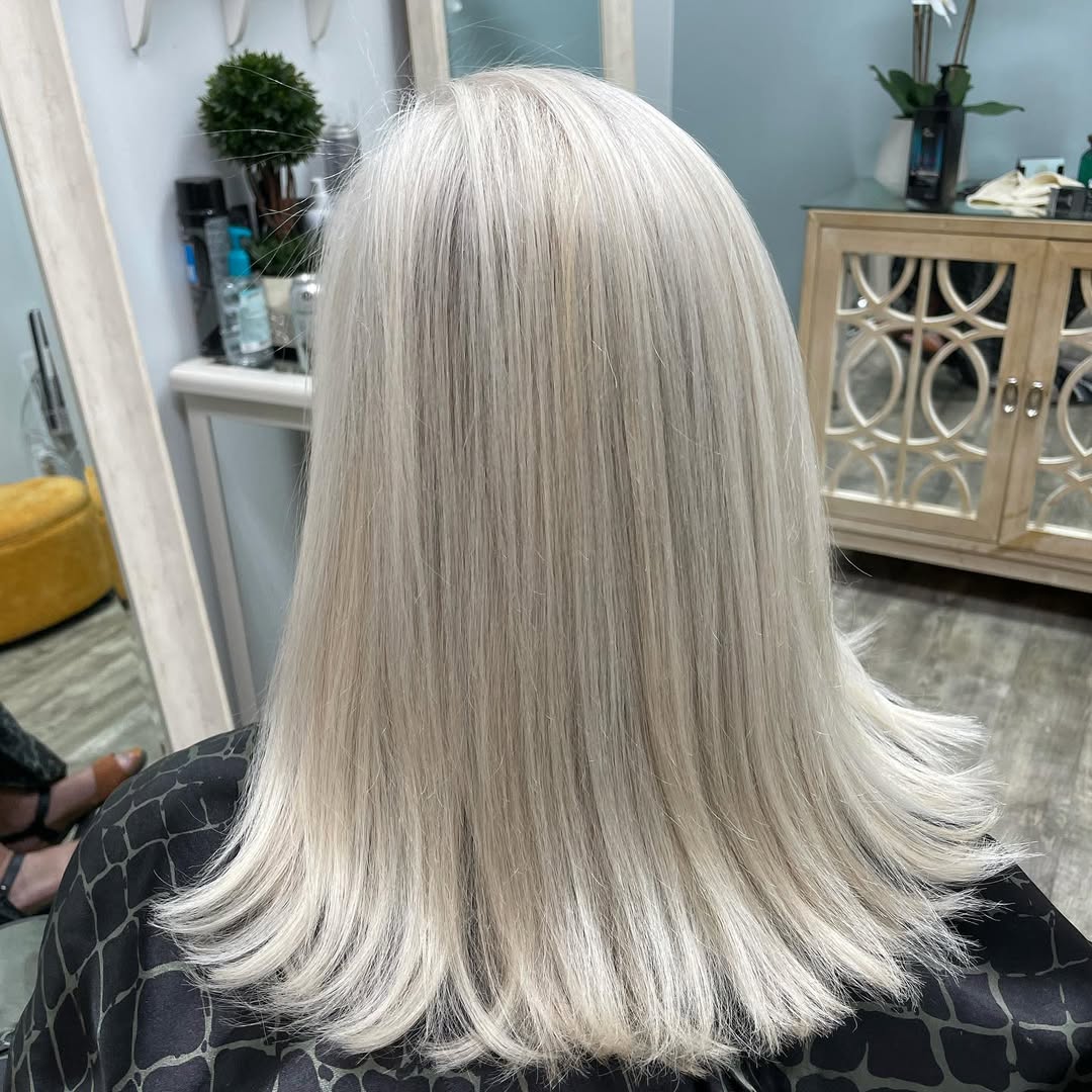Long silver hair by Portes Beauty